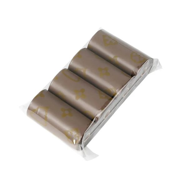 coffee flavor dog poop bags with reminder sticker inside 16