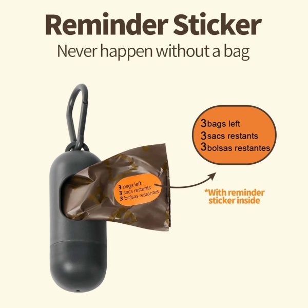 coffee flavor dog poop bags with reminder sticker inside 19