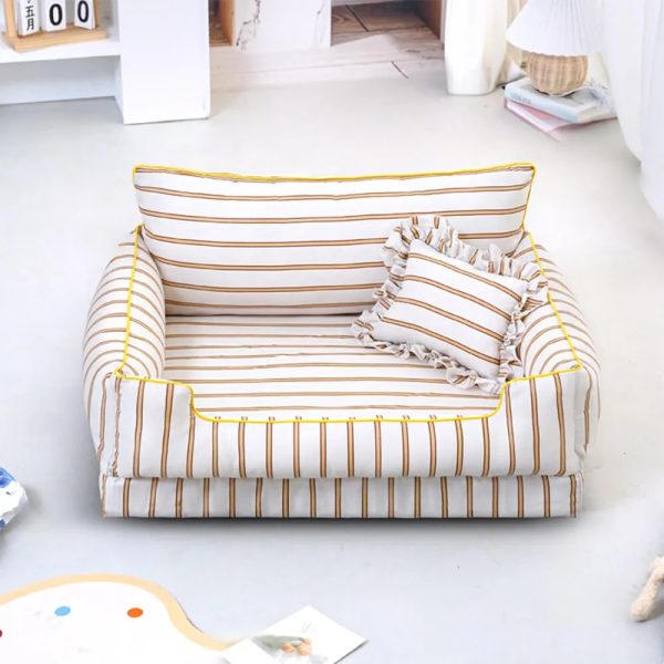 cotton full surround dog & cat sofa bed with pillow 18