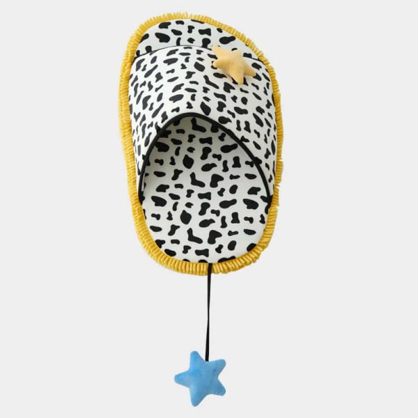 cow print plush pet bed & matching slippers set 18