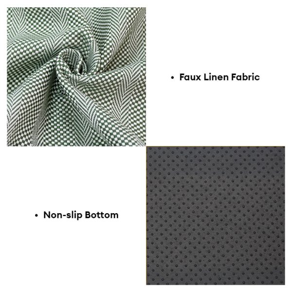faux linen chew resistant non slip washable dog bed 18