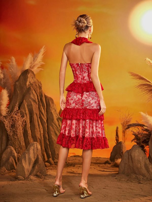 gexor v neck embroidered midi dress 16