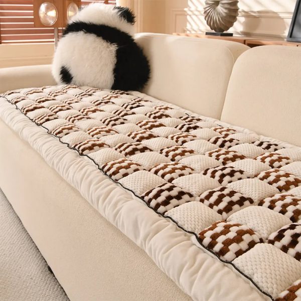 handmade plush checkerboard pet mat comfortable couch cover 12