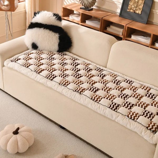 handmade plush checkerboard pet mat comfortable couch cover 17