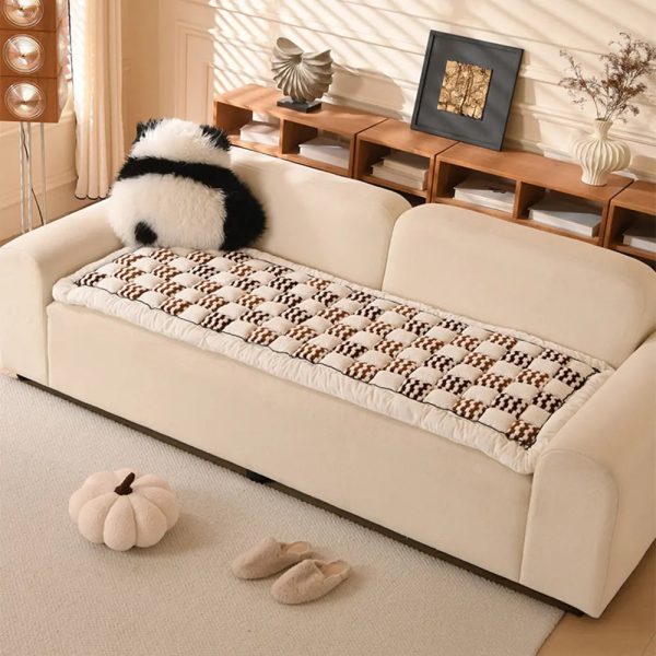 handmade plush checkerboard pet mat comfortable couch cover 18