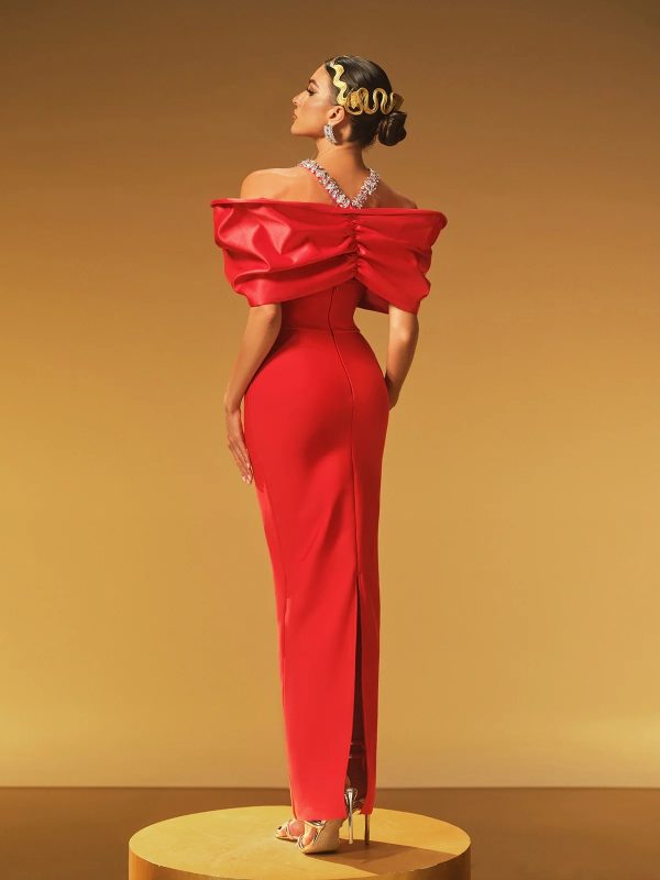 hexelle halterneck crystal bandage dress 16
