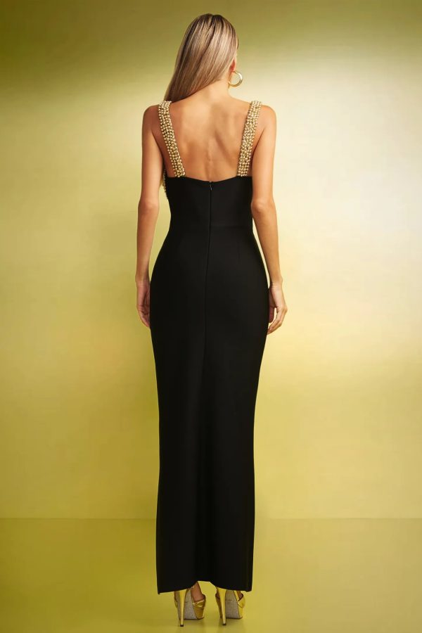 katty high slit sleeveless bandage maxi dress 16