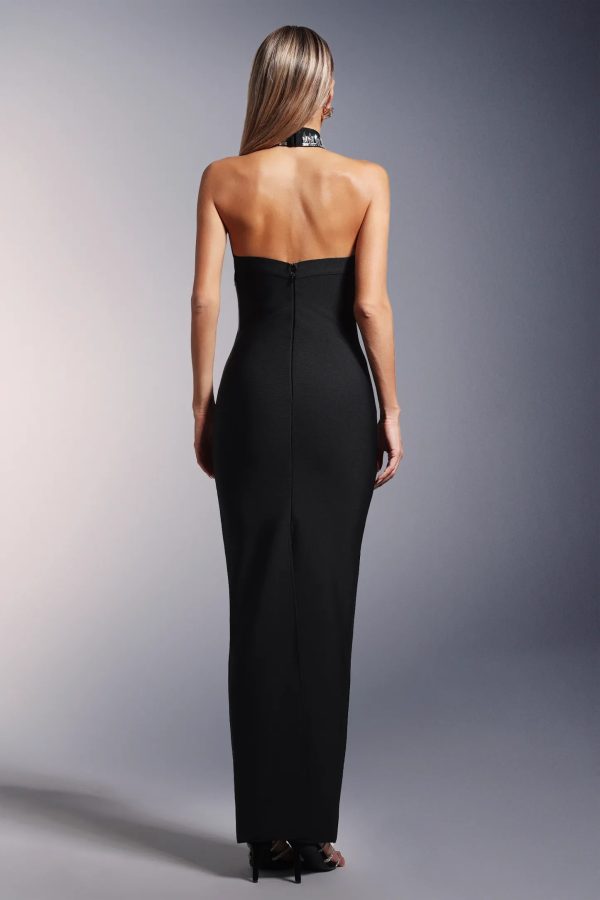 olga irregular halter diamond bandage maxi dress 16