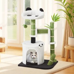 panda themed sisal bamboo cat tree 11