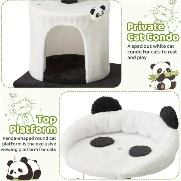 panda themed sisal bamboo cat tree 17