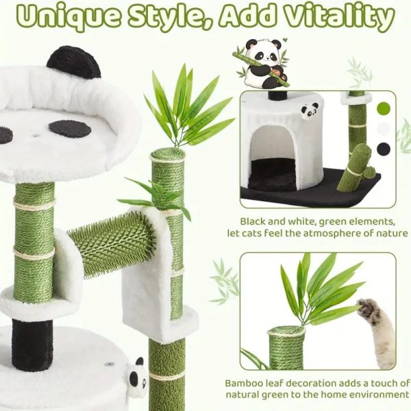 panda themed sisal bamboo cat tree 18