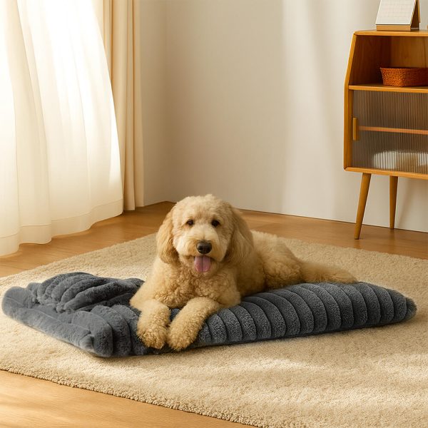 plush fluffy thick comfort calming dog bed with pillow 12