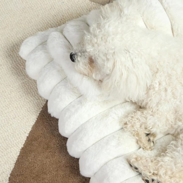 plush fluffy thick comfort calming dog bed with pillow 14