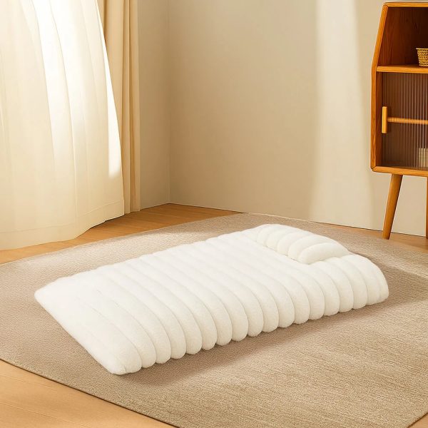 plush fluffy thick comfort calming dog bed with pillow 19