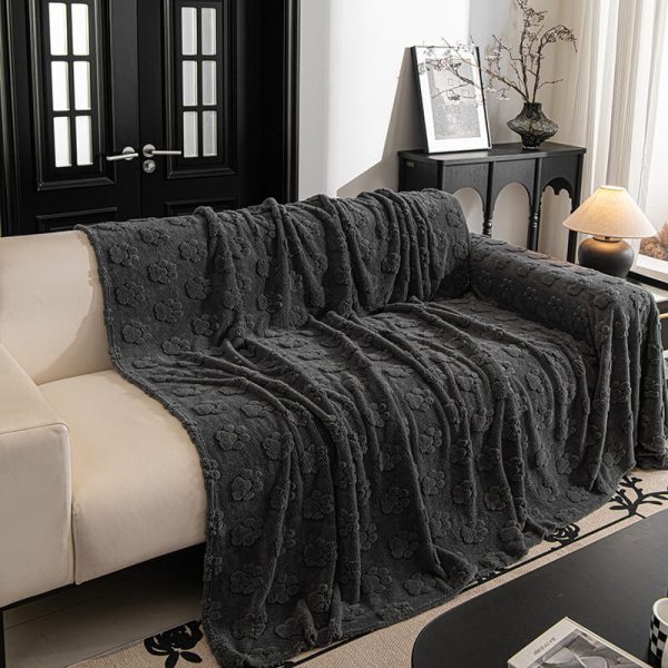 plush paw patterned soft sofa protector throw couch cover 15