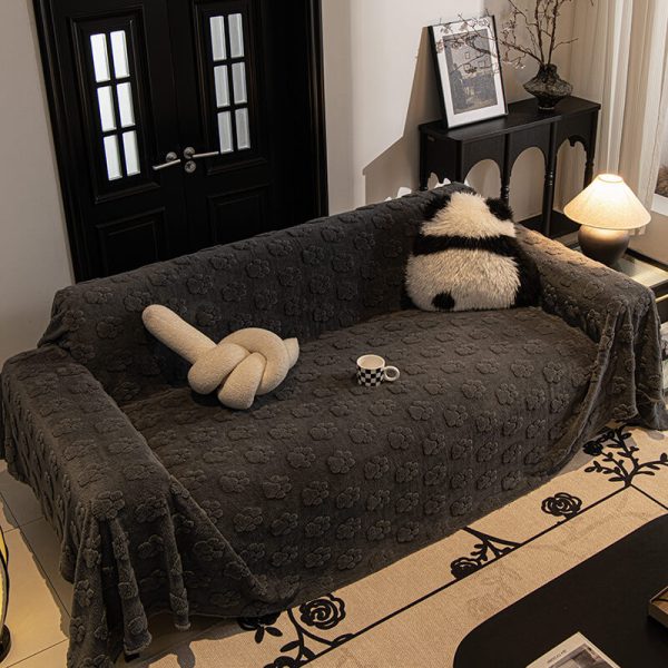 plush paw patterned soft sofa protector throw couch cover 16
