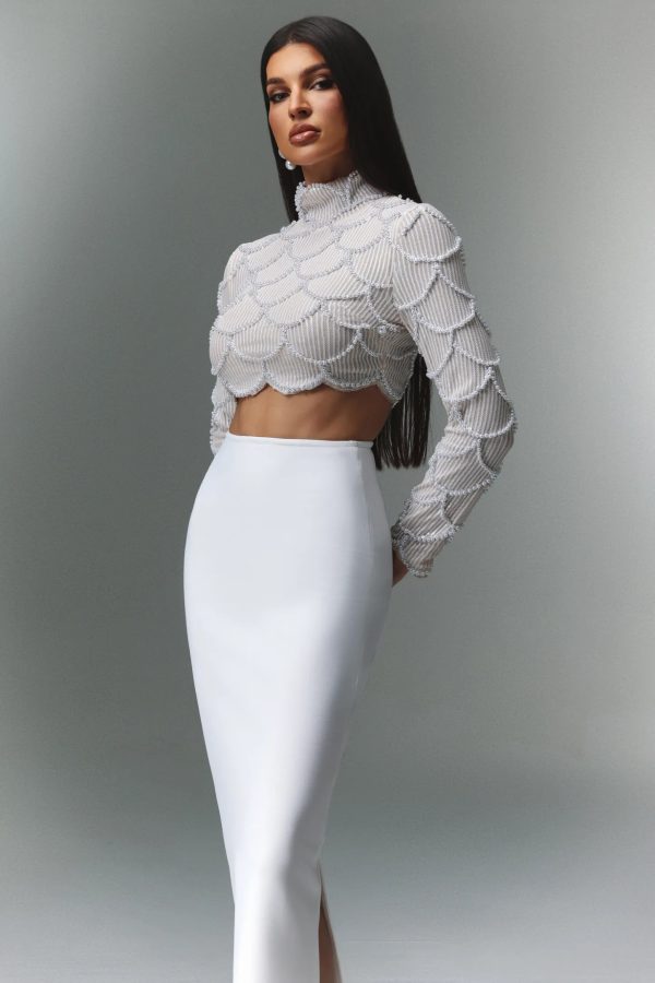 riane long sleeves pearl bandage two piece set 14