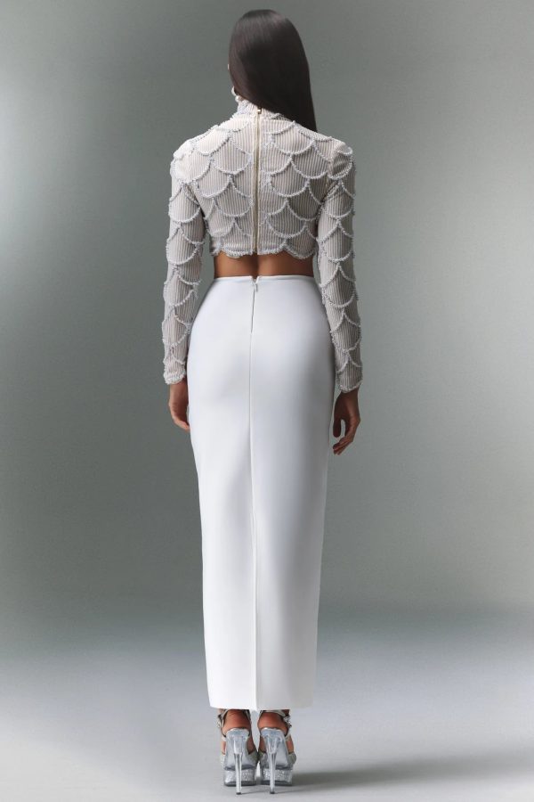 riane long sleeves pearl bandage two piece set 16