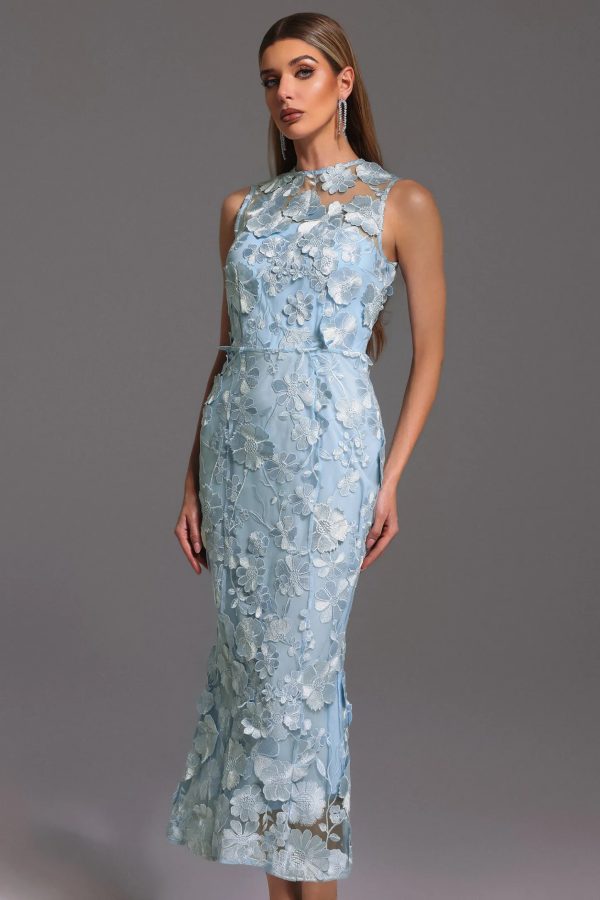 rury sleeveless round neck flowers maxi dress 13