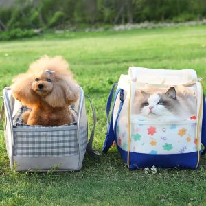 soft sided breathable multifunctional travel pet carrier bag with bottom pad 11