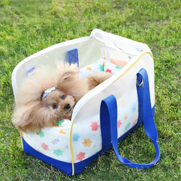 soft sided breathable multifunctional travel pet carrier bag with bottom pad 24
