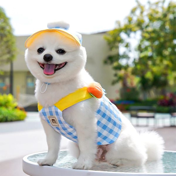 spring & summer pet plaid harness set 13