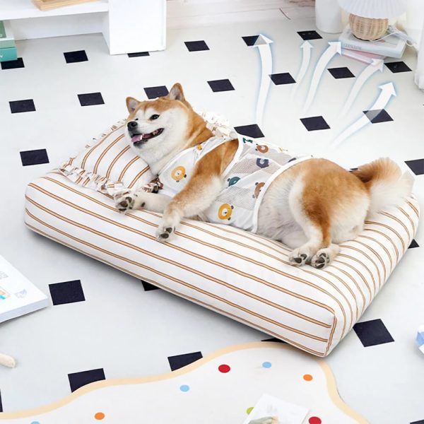 striped cotton thick padded & soft dog pillow bed 16