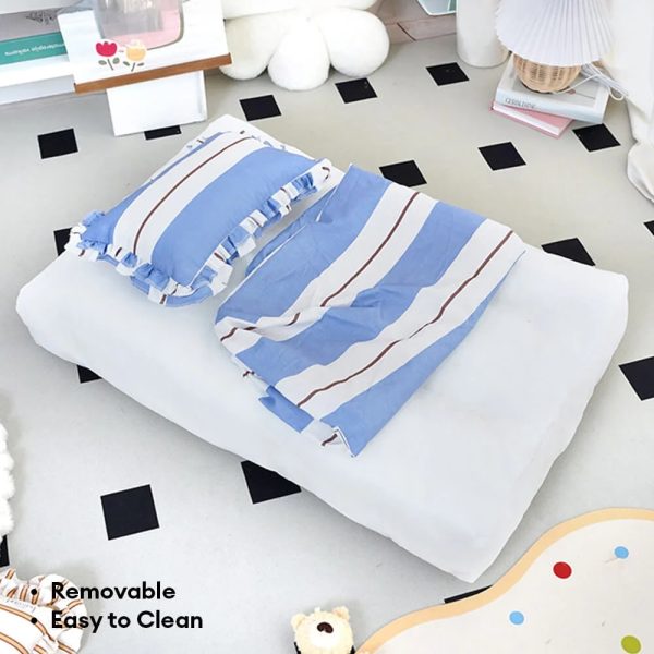 striped cotton thick padded & soft dog pillow bed 19