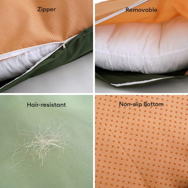 waterproof & hair resistant thick all season washable large dog bed 14