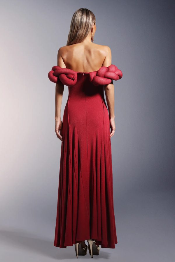 winify off shoulder maxi dress 16