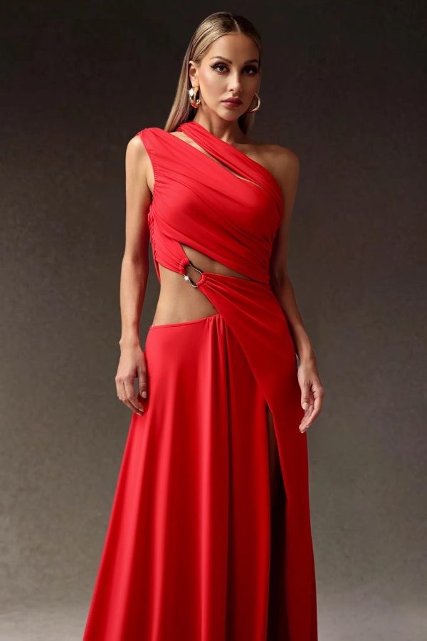 xlyia one shoulder hollow out maxi dress 13