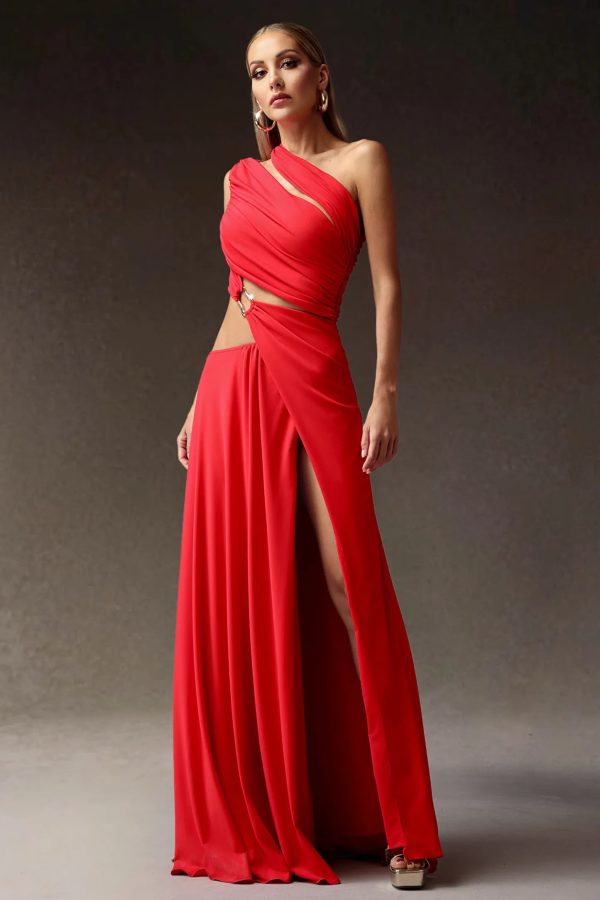 xlyia one shoulder hollow out maxi dress 14