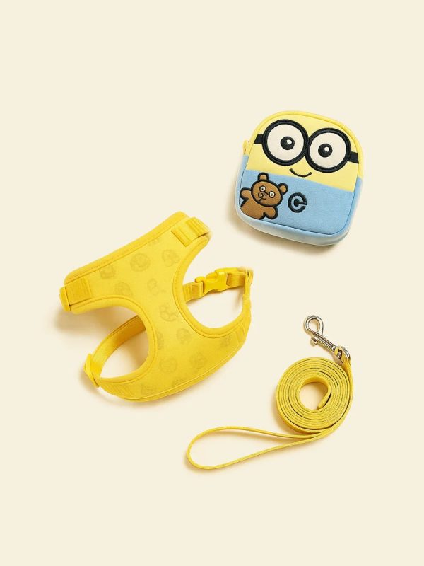 yellow cartoon dog harness set 14