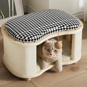 all season modern 2 in 1 enclosed wooden cat house stool 11 all season modern 2 in 1 enclosed wooden cat house stool 11