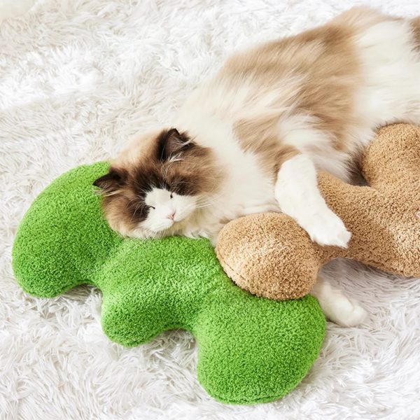 bone shaped playful squeaky dog toy pet pillow 14