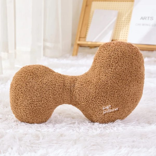 bone shaped playful squeaky dog toy pet pillow 17