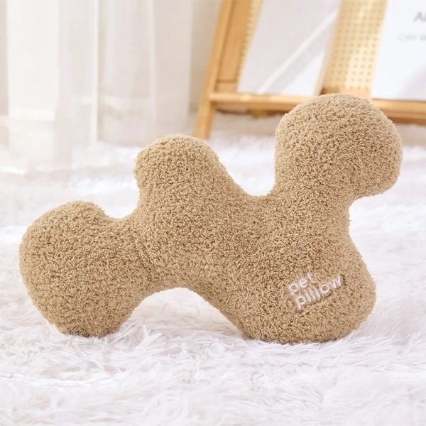 bone shaped playful squeaky dog toy pet pillow 18