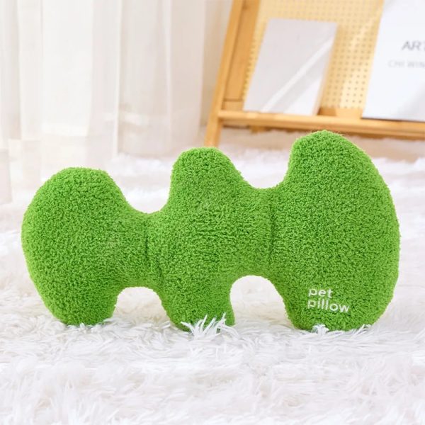 bone shaped playful squeaky dog toy pet pillow 19