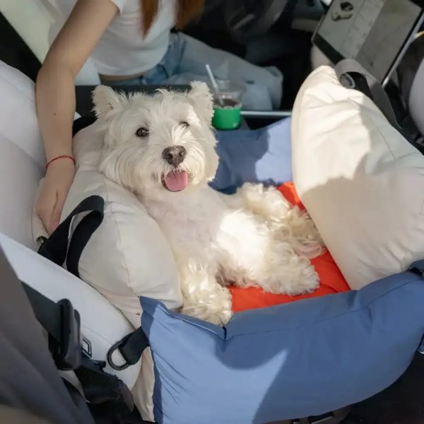 color block travel booster multi functional dog car seat bed 12