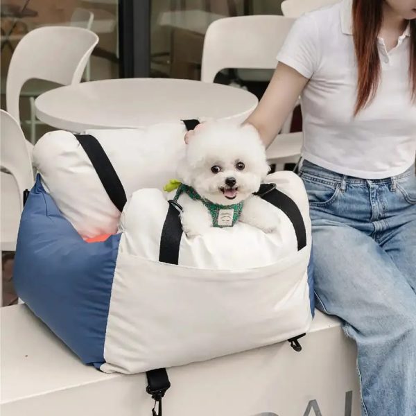 color block travel booster multi functional dog car seat bed 14