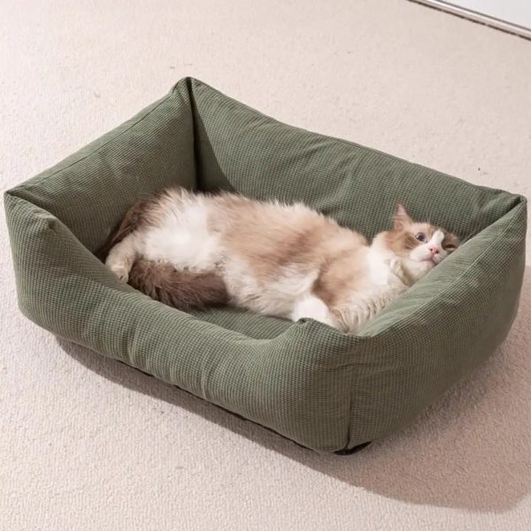 corduroy scratch resistant breathable detachable comfort dog bed 14