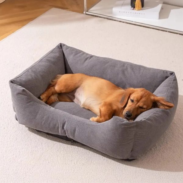 corduroy scratch resistant breathable detachable comfort dog bed 16