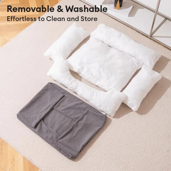 corduroy scratch resistant breathable detachable comfort dog bed 23