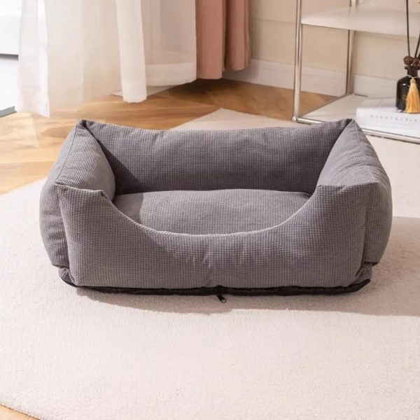 corduroy scratch resistant breathable detachable comfort dog bed 24