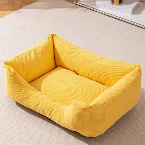 corduroy scratch resistant breathable detachable comfort dog bed 27