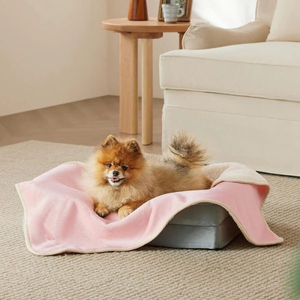 cozy & protective throw reversible fleece pet blanket 15