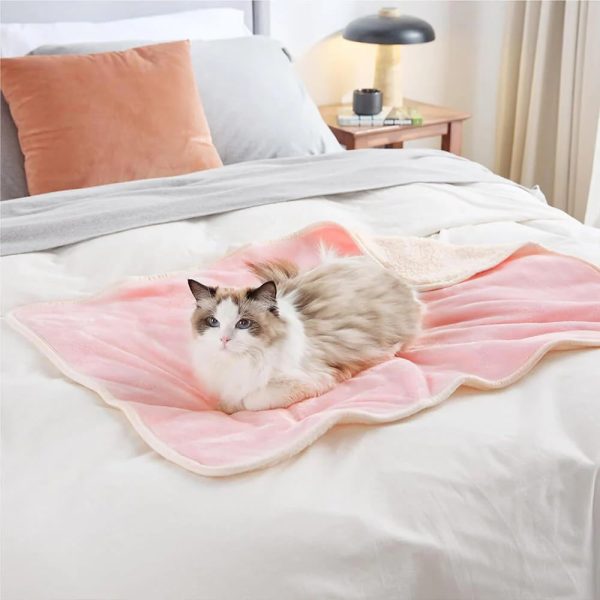 cozy & protective throw reversible fleece pet blanket 16