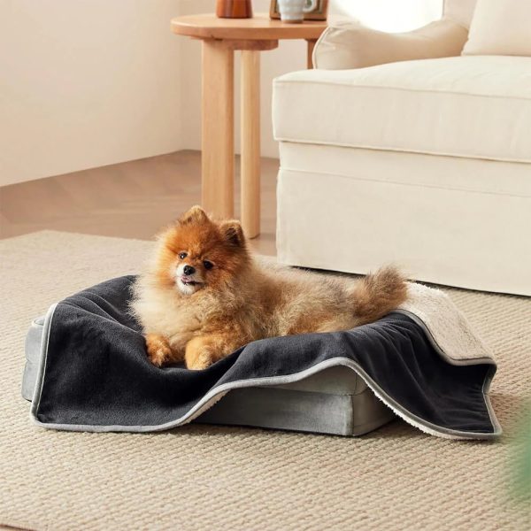 cozy & protective throw reversible fleece pet blanket 17