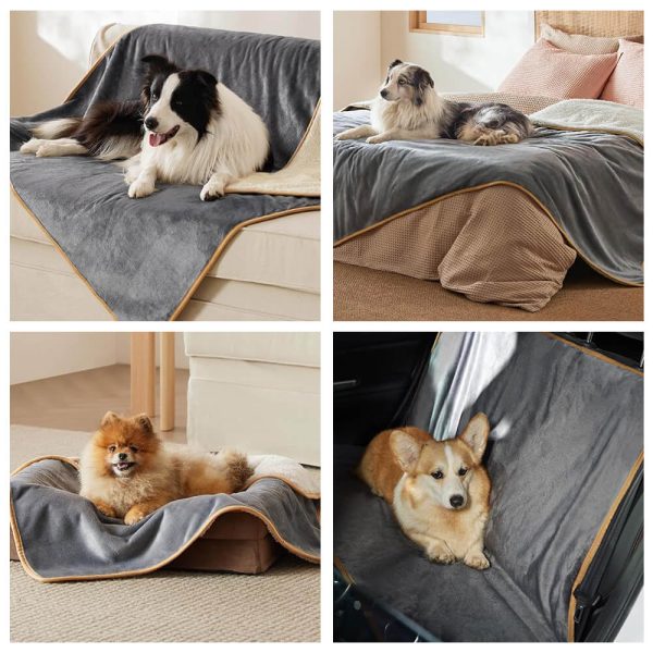 cozy & protective throw reversible fleece pet blanket 20