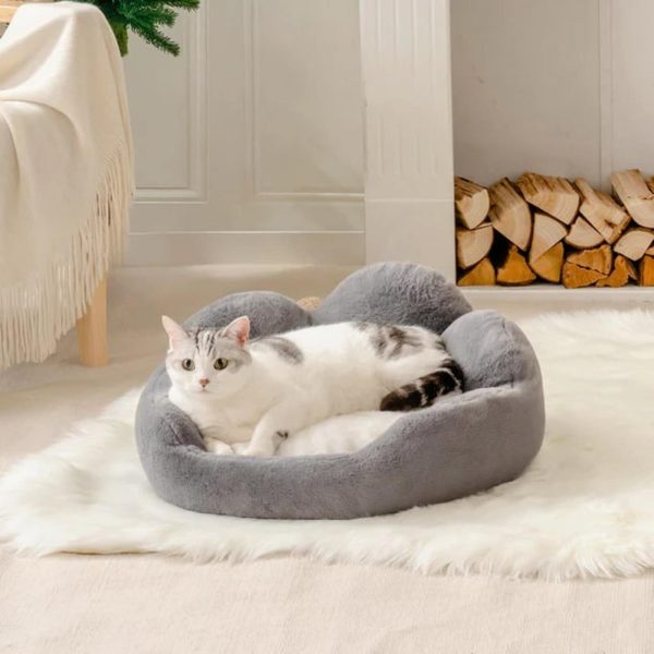 floral bolster cat & dog bed 1600